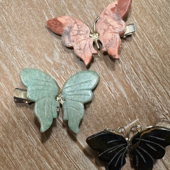 New Elegant Butterfly Hair Clips Set of 5 - Picture 3 of 9